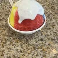 Hawaiian Rainbow with haupia cream   at Ululani's Hawaiian Shave Ice  in Wailuku