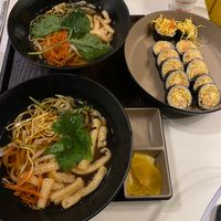 Udon and Gimbap at Tera Gimbap in Seoul