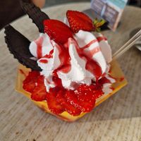 Erdbeerbecher at Eiscafe Benito in Wurzburg