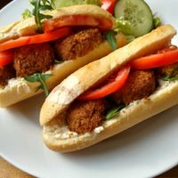 falafel baguette  at Art Cafe in Oxford