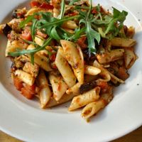 vegan pasta at Art Cafe in Oxford