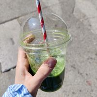 Kale kick smoothie: kale, spinach and mango at Art Cafe in Oxford