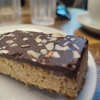 Coconut flapjack (amazing) at Art Cafe in Oxford