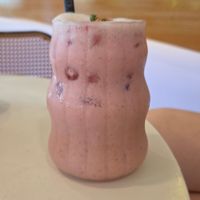 Strawberry and vegan yogurt drink at Zenith Cafe in Ao Nang