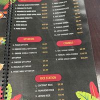 Menu 3  at Dosabytes in Franklin Park