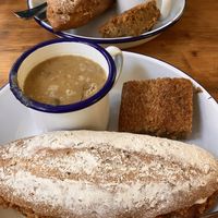 Sandwich, soup and cake💜🤘🏻  at Counter in Amsterdam