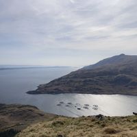 View from hill behind restaurant   at Boathouse Resturant in Fort William