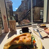 Vegan foccacia sandwich at Company Bakery in Musselburgh