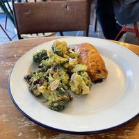 Unfortunately the veggie roll is not vegan   at Foodstory Cafe in Aberdeen