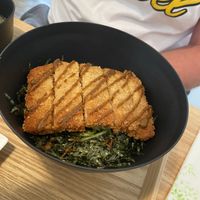 Katsu on rice  at JoGeSaYu in Hiroshima