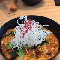 Tofu mapo rice (lightly/mildly spicy) at JoGeSaYu in Hiroshima