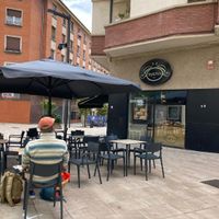 The front terras  at Tahona in Pamplona