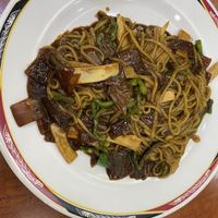 The regular jjajangmyeon has lots of onions, while the jaengban jjajang comes with a mix of various vegetables.  at Taewon - 태원 in Daejeon