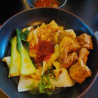 Naked noodles with extra tofu (and without coriander) at AM-SU Handpulled Noodles in Frankfurt