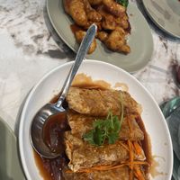 General Tao’s chicken (back) and veggie duck  at Veggie Life in Kirkland