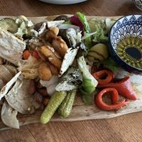 Vegan antipasti platter  at Atelier in Berwick-upon-tweed
