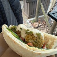 Falafel pita at Saucery in Greyton