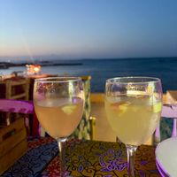 Sangria and views  at La Cava in Formentera