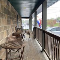 Outside seating  at Cellar Door Coffee Co in Garrettsville