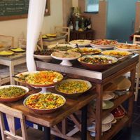 Downstairs restaurant buffet at House of Wonders in Cascais