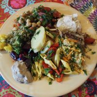 loaded up cold item plate at House of Wonders in Cascais