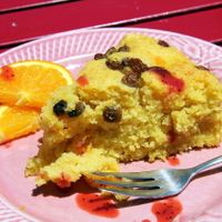 Vegan orange cake.  at House of Wonders in Cascais