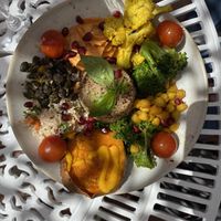 Power bowl with pesto sauce  at House of Wonders in Cascais