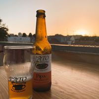 Sunset at the rooftop   at House of Wonders in Cascais