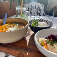 Thai soup (vegan).  at House of Wonders in Cascais