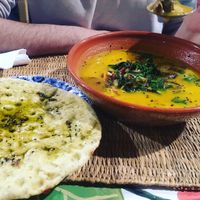 Decadent soup with mushroom in it at House of Wonders in Cascais