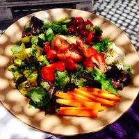 Vegan, gluten free salad at House of Wonders in Cascais