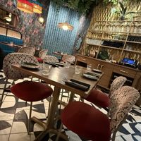 Posh tropical jungle beach decor  at Balam  in Whistler