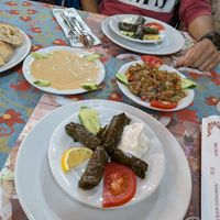 Porzioni piccole e involtini comprati al supermercato at Kale Terrasse Restaurant in Nevsehir