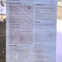 Menu  at Sunday Coffee & Kitchen in Newcastle Upon Tyne