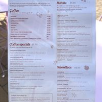 Menu  at Sunday Coffee & Kitchen in Newcastle Upon Tyne