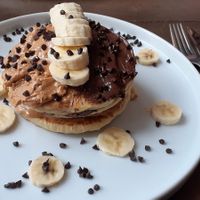 Nutella peanut and banana pancakes at Sunday Coffee & Kitchen in Newcastle Upon Tyne
