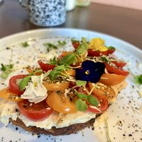 Bruschetta toast   at Sunday Coffee & Kitchen in Newcastle Upon Tyne