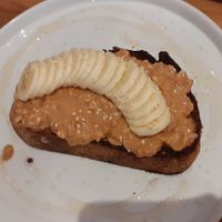 Peanut butter and banana toast at Sunday Coffee & Kitchen in Newcastle Upon Tyne