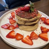 Pancakes with Nutella and strawberry’s   at Sunday Coffee & Kitchen in Newcastle Upon Tyne