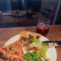 Pizza and salad for take out at Ammazza in Atlanta