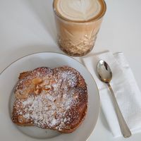 Caffè latte and a pastry, 9€. at Vegalicious Pastry in Helsinki