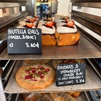 Nutella rolls, tart and sausage rolls at Vegalicious Pastry in Helsinki