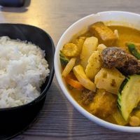 Massaman curry and rice. at YOD in Haymarket