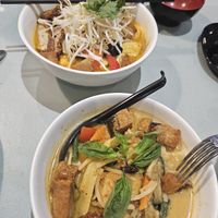 Laksa soup and red curry at YOD in Haymarket