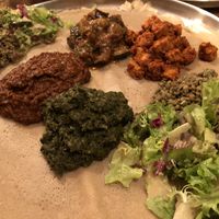 Not the menu but a selection of different vegan dishes at Kokob in Brussels
