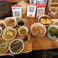 A delicious meal set prepared on the fly by the owner.  This was one meal!  at D'otto Café in Okayama