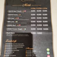 Speisekarte at Mantirella in Stuttgart