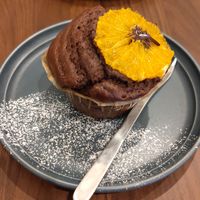 Chocolate muffin at Caffè Latte - カフェラテ in Hiroshima