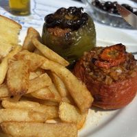 Gemista & olives | May 2025  at Taverna George in Corfu