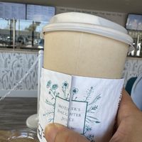 Tea with almond milk   at Mother's Daughter Juice + Wellness Bar in Brockton